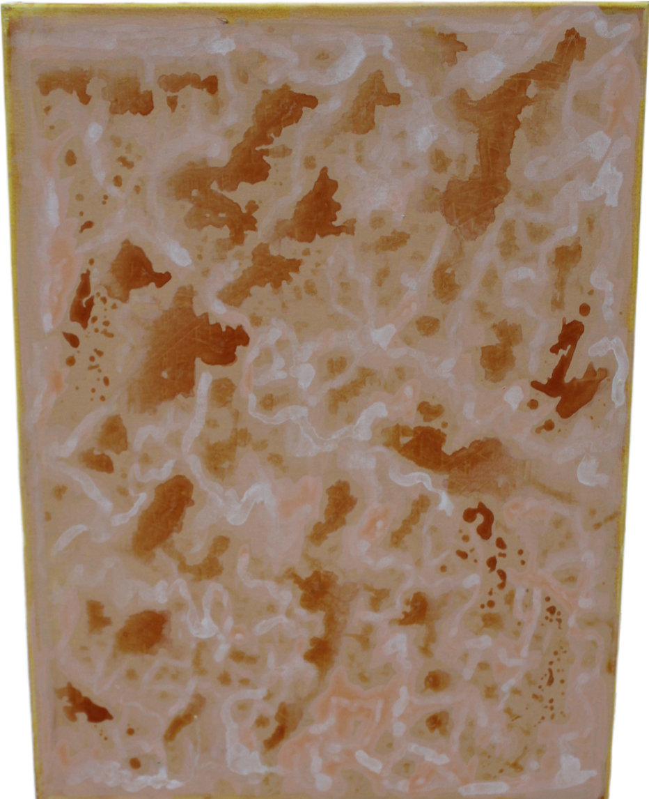 Blotted Orange - Acrylic Abstract Painting