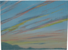 Load image into Gallery viewer, Blue Sky Rise - 24cm x 31cm - Acrylic on Canvas
