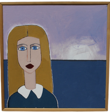 Load image into Gallery viewer, Purple Lady  - 53cm x 53cm - Acrylic on Canvas
