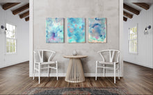 Load image into Gallery viewer, Washout 3. Abstract acrylic on canvas 51x71cm run of 3
