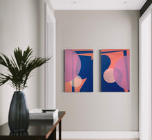 Load image into Gallery viewer, Half moon 2. Original painting, Acrylic on canvas, 60x91cm run of 2.
