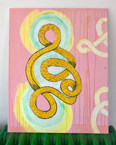 Knot study 2 40x50cm acrylic on canvas board, run of 2