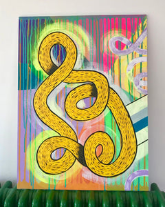 Notaknot 2 61x45cm acrylic on canvas board run of 2