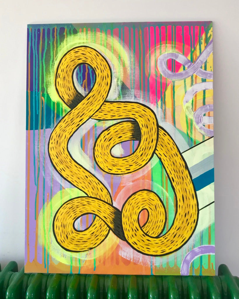 Notaknot 2 61x45cm acrylic on canvas board run of 2