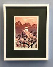 Load image into Gallery viewer, Farm is red, reduction print. 42x52cm run of 2
