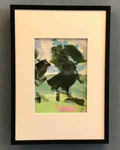 Park snippet 2, acrylic on paper 15x25cm run of 2